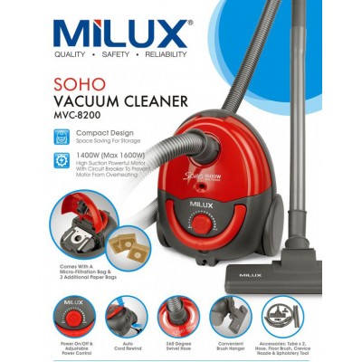MILUX Soho Vacuum Cleaner MVC-8200